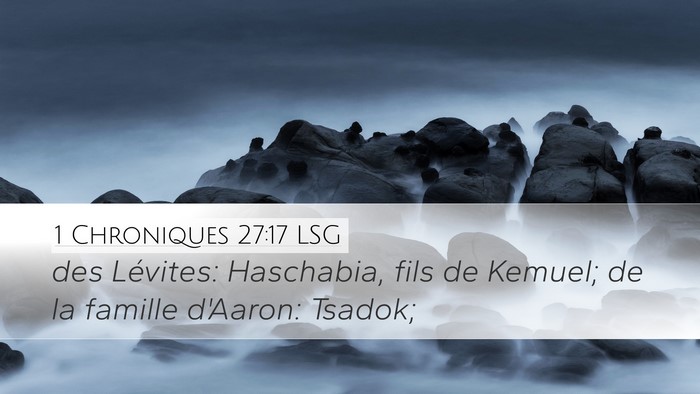 1 Chroniques 27:17 LSG Bible Verse Image
