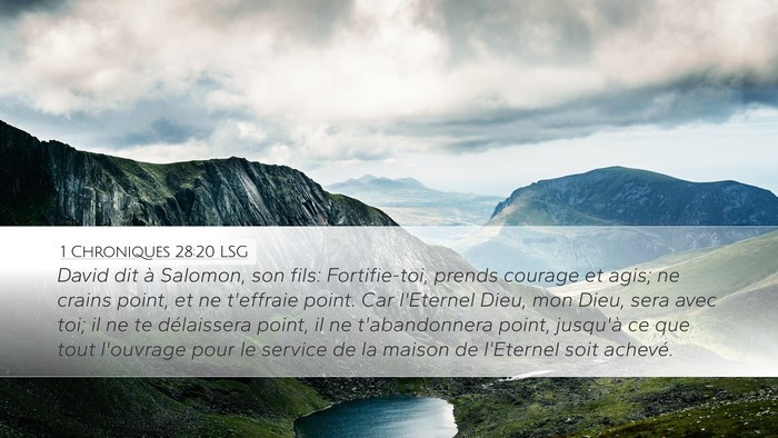 1 Chroniques 28:20 LSG Bible Verse Image