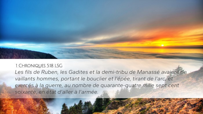 1 Chroniques 5:18 LSG Bible Verse Image