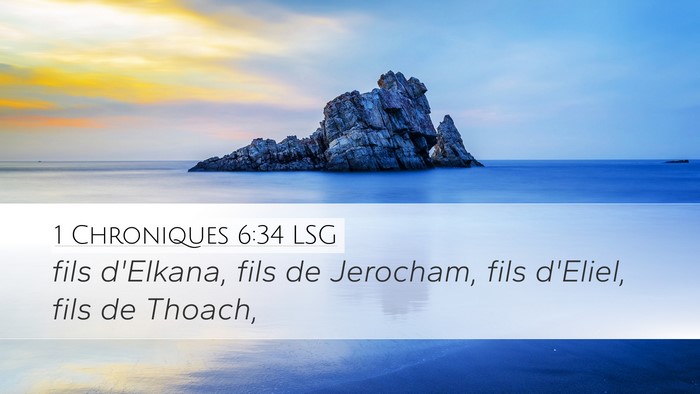 1 Chroniques 6:34 LSG Bible Verse Image