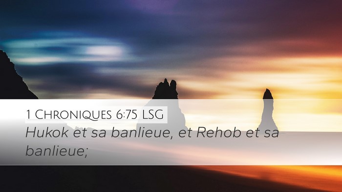 1 Chroniques 6:75 LSG Bible Verse Image