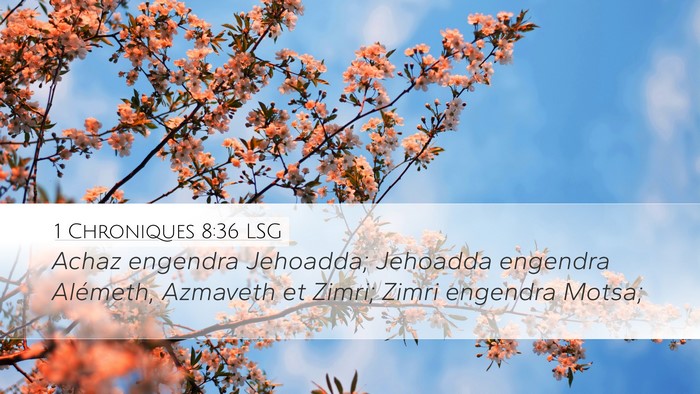 1 Chroniques 8:36 LSG Bible Verse Image