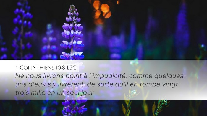1 Corinthiens 10:8 LSG Bible Verse Image