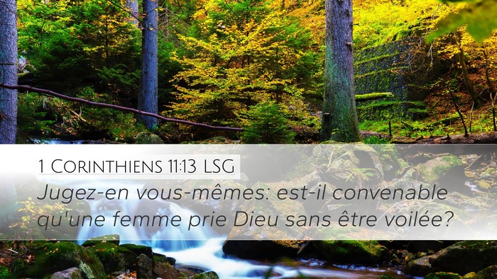 1 Corinthiens 11:13 LSG Desktop Wallpaper - Jugez-en vous-mêmes: est-il convenable qu'une - Desktop Bible Verse Wallpaper