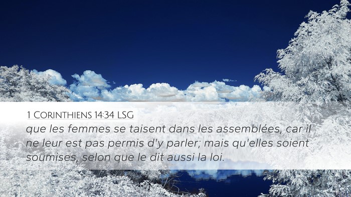 1 Corinthiens 14:34 LSG Bible Verse Image
