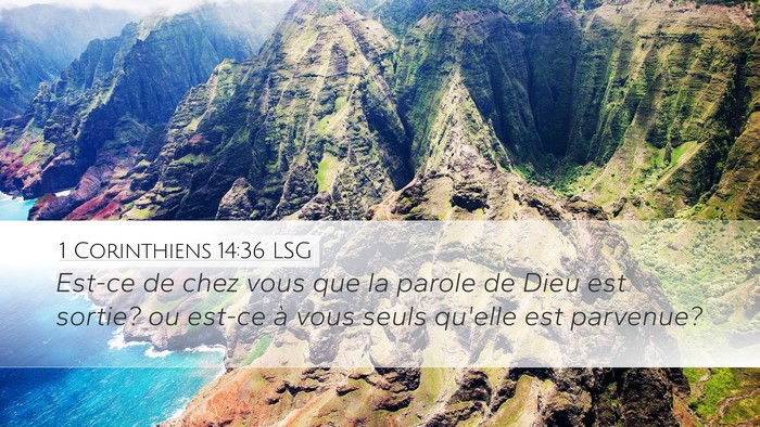 1 Corinthiens 14:36 LSG Bible Verse Image