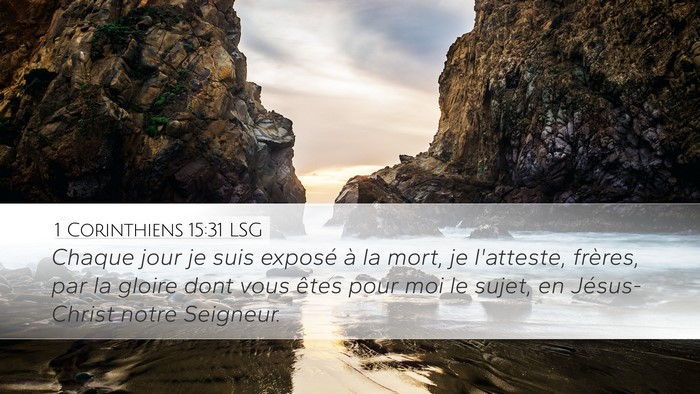 1 Corinthiens 15:31 LSG Bible Verse Image