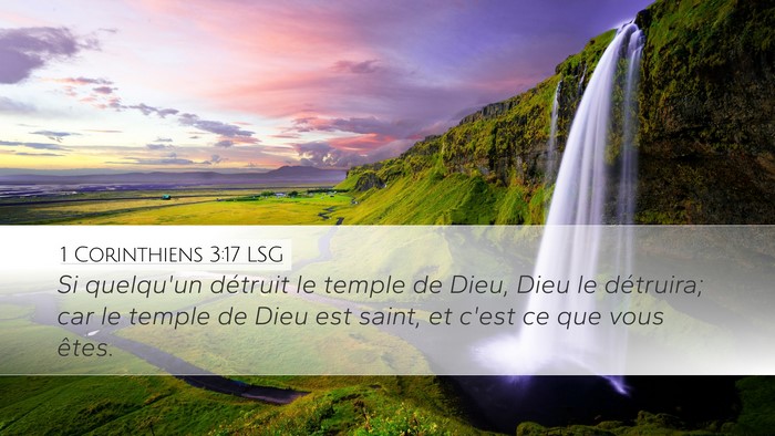 1 Corinthiens 3:17 LSG Bible Verse Image
