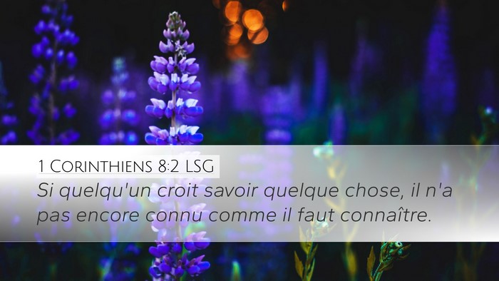 1 Corinthiens 8:2 LSG Bible Verse Image