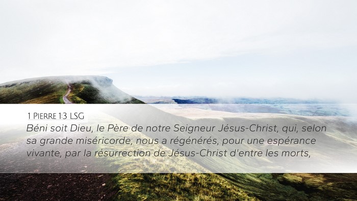 1 Pierre 1:3 LSG Bible Verse Image