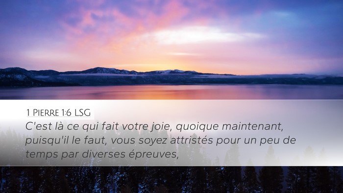 1 Pierre 1:6 LSG Bible Verse Image
