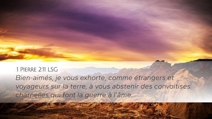 1 Pierre 2:11 LSG Bible Verse Image