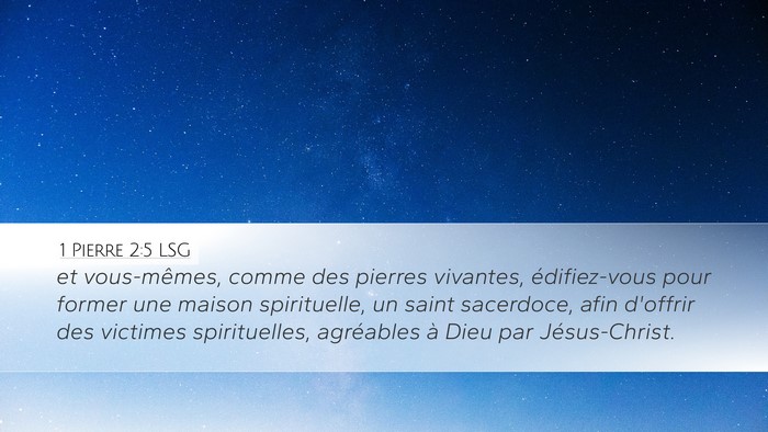 1 Pierre 2:5 LSG Bible Verse Image