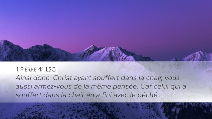 1 Pierre 4:1 LSG Bible Verse Image