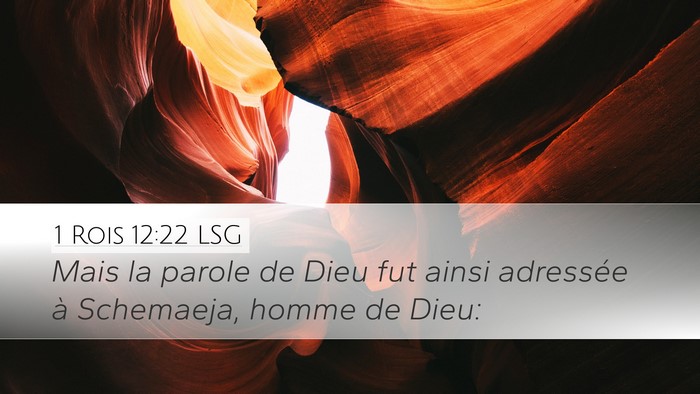 1 Rois 12:22 LSG Bible Verse Image