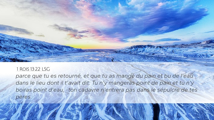 1 Rois 13:22 LSG Bible Verse Image
