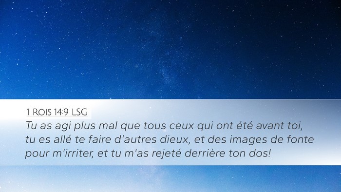 1 Rois 14:9 LSG Bible Verse Image