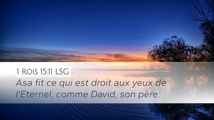 1 Rois 15:11 LSG Bible Verse Image