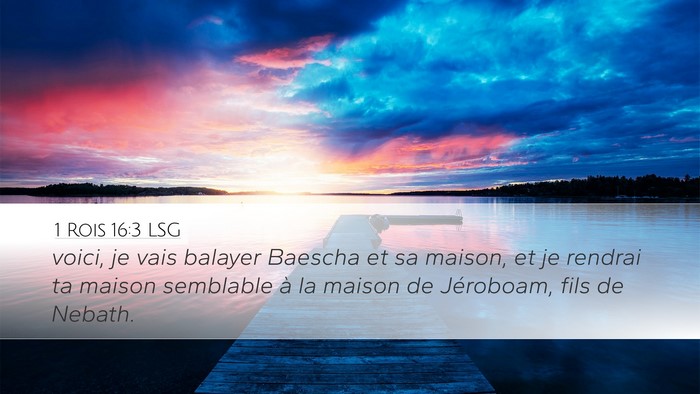 1 Rois 16:3 LSG Bible Verse Image