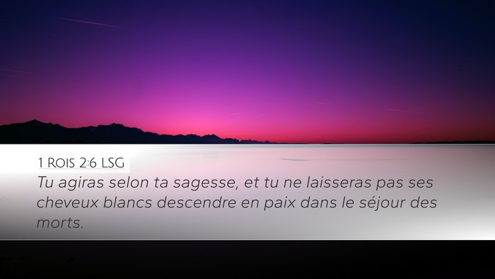 1 Rois 2:6 LSG Bible Verse Image