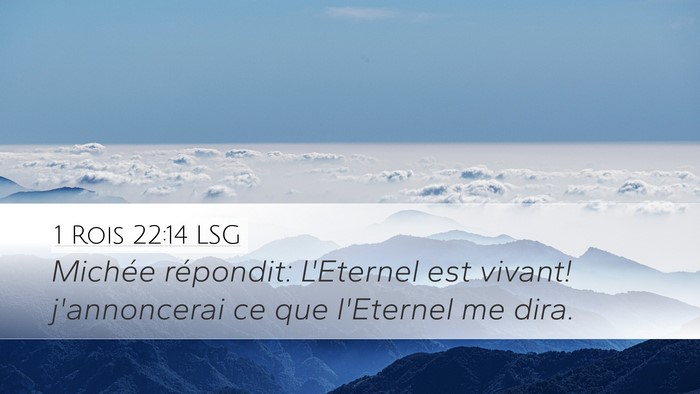 1 Rois 22:14 LSG Bible Verse Image