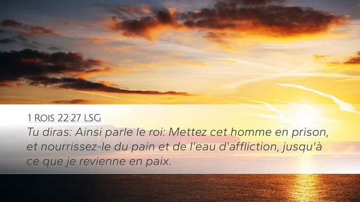 1 Rois 22:27 LSG Bible Verse Image