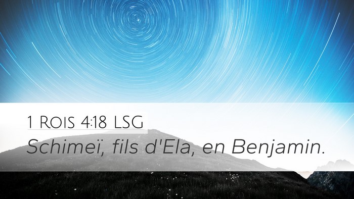 1 Rois 4:18 LSG Bible Verse Image