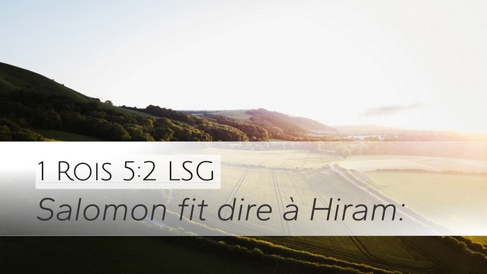 1 Rois 5:2 LSG Desktop Wallpaper - Salomon fit dire à - Desktop Bible Verse Wallpaper