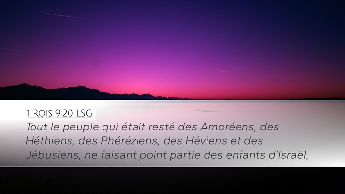 1 Rois 9:20 LSG Bible Verse Image