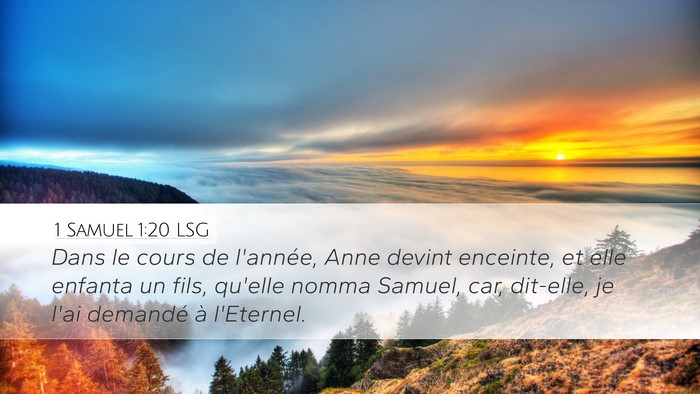 1 Samuel 1:20 LSG Bible Verse Image