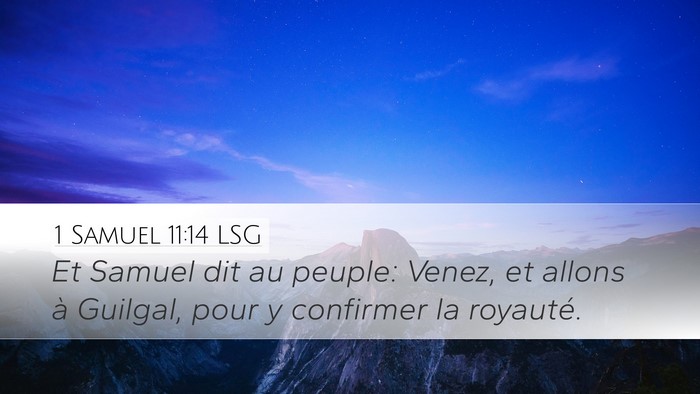 1 Samuel 11:14 LSG Bible Verse Image