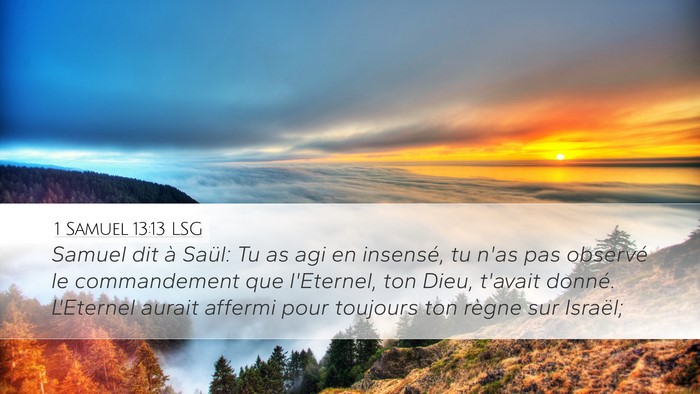 1 Samuel 13:13 LSG Bible Verse Image