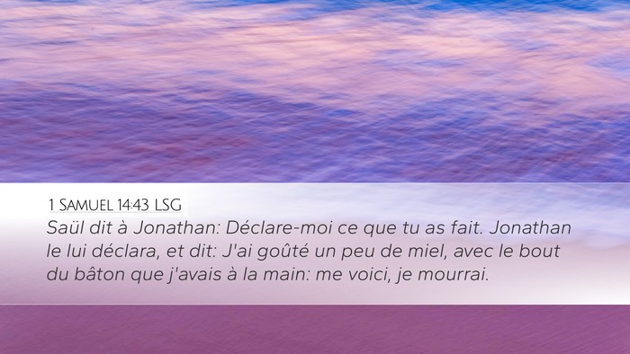 1 Samuel 14:43 LSG Bible Verse Image