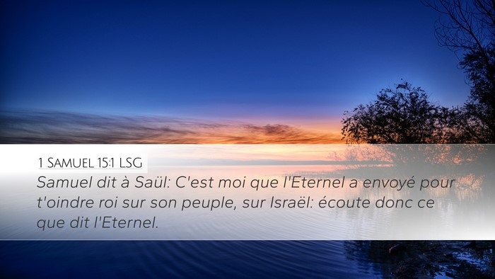 1 Samuel 15:1 LSG Bible Verse Image