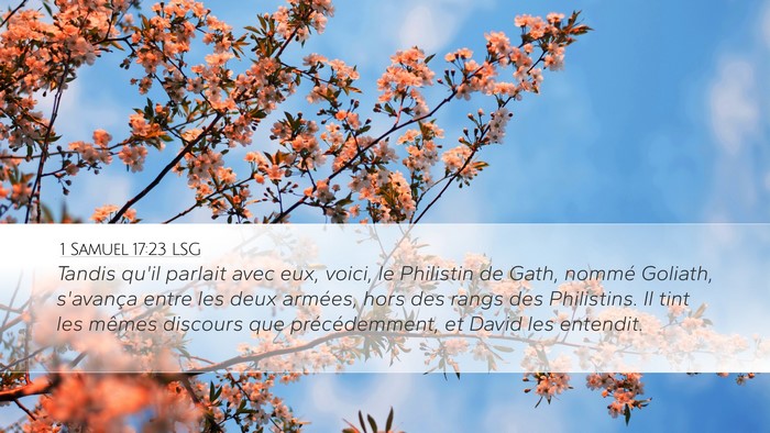 1 Samuel 17:23 LSG Bible Verse Image