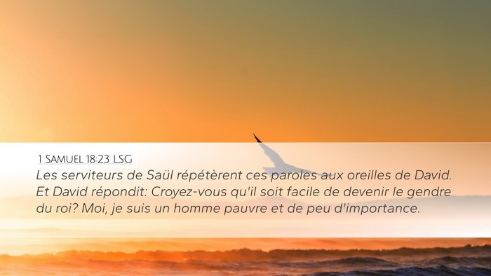 1 Samuel 18:23 LSG Bible Verse Image