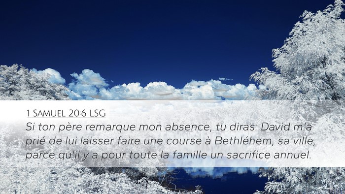 1 Samuel 20:6 LSG Bible Verse Image