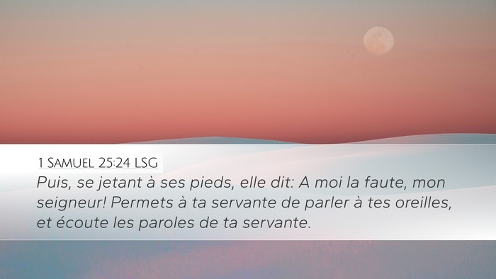 1 Samuel 25:24 LSG Bible Verse Image