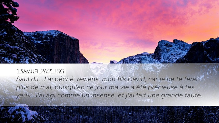 1 Samuel 26:21 LSG Bible Verse Image
