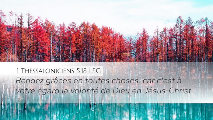 1 Thessaloniciens 5:18 LSG Bible Verse Image
