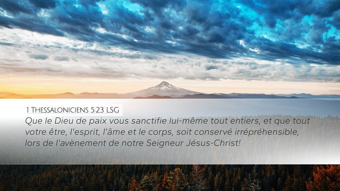1 Thessaloniciens 5:23 LSG Bible Verse Image