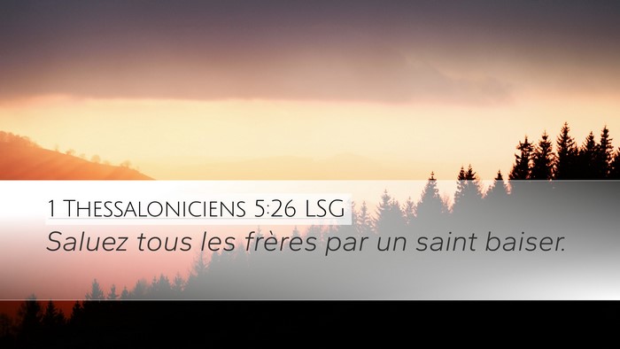 1 Thessaloniciens 5:26 LSG Bible Verse Image