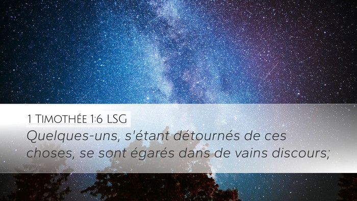 1 Timothée 1:6 LSG Bible Verse Image