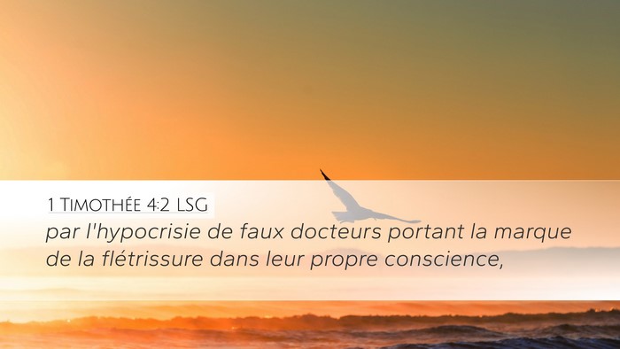 1 Timothée 4:2 LSG Bible Verse Image