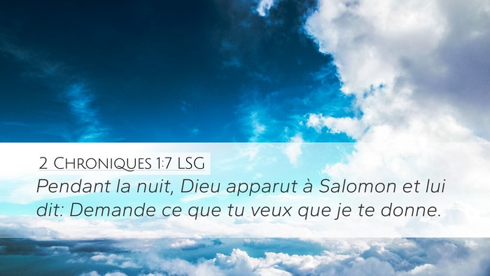 2 Chroniques 1:7 LSG Bible Verse Image