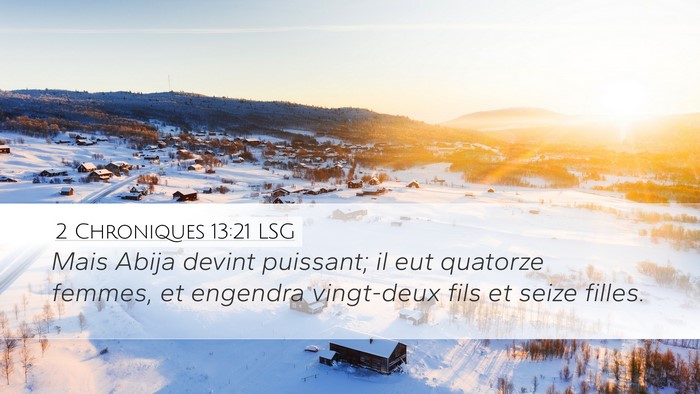2 Chroniques 13:21 LSG Bible Verse Image
