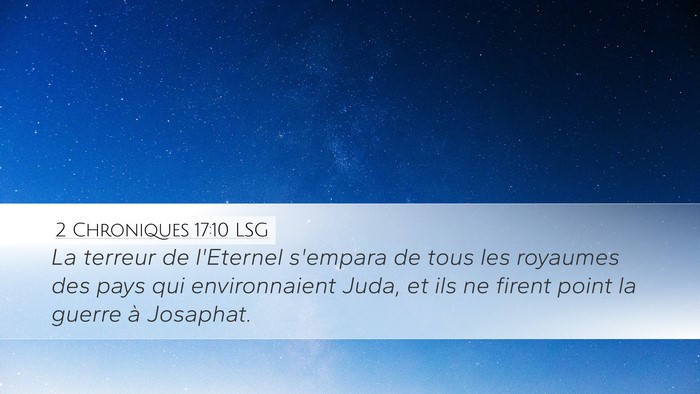 2 Chroniques 17:10 LSG Bible Verse Image