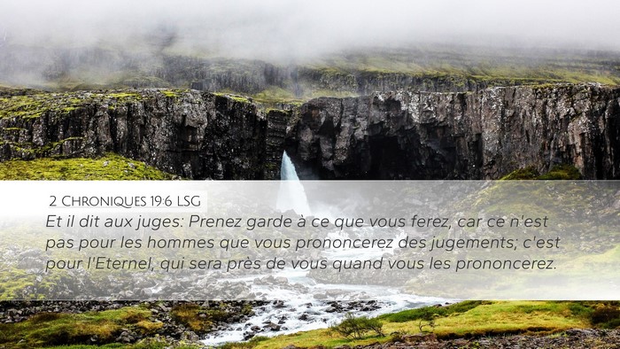2 Chroniques 19:6 LSG Bible Verse Image