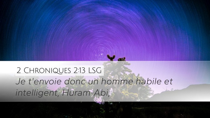 2 Chroniques 2:13 LSG Bible Verse Image