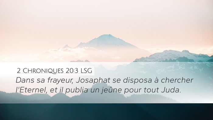2 Chroniques 20:3 LSG Bible Verse Image